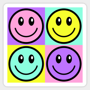 Quad Smileys Sticker